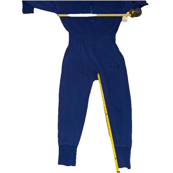 NWT Free People Movement Training Day Jumpsuit Cotton Fleece Medium Blue $128 - Picture 8 of 9
